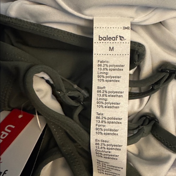 Baleaf Athletic Training Adj Strap One Piece Swimsuit Army Green 36/Medium M NWT - Picture 8 of 9